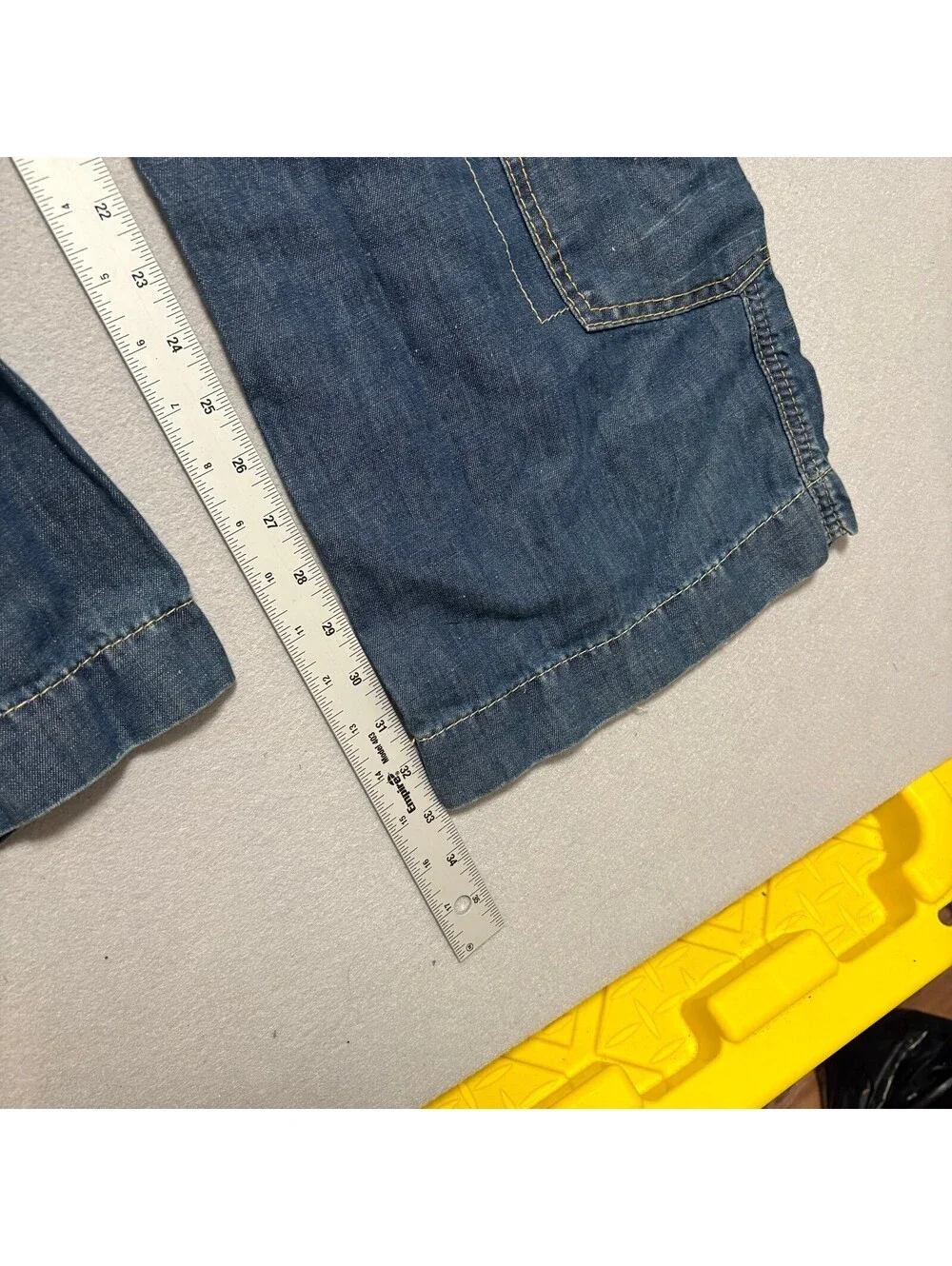 VTG Y2K Polo Ralph Lauren Cargo Pocket Flare Low Rise Jeans Women's 27x33 Blue